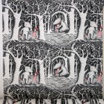 Bio Jersey Design Rotkäppchen im dunklen Wald 0,5m