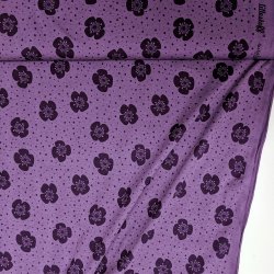 Bio Jersey Design Big flowers purple Original 1,1m