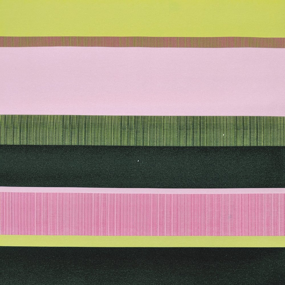 Bio Jersey Design Frühlingsringel grün-pink 0,8m - zum Schließen ins Bild klicken