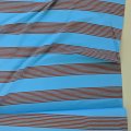 Bio Jersey Design Basicstreifen blaubraun 1m