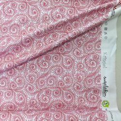Modal Jersey Design Kringel rosarotweiß 1m