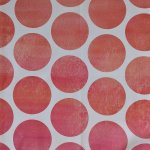 Bio Jersey Design Riesenpunkte Aquarell melone 0,95m