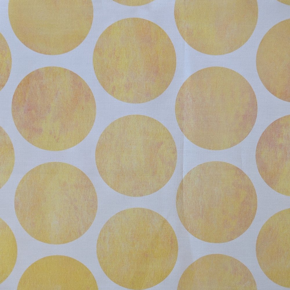 Bio Jersey Design Riesenpunkte Aquarell gelb 1m - zum Schließen ins Bild klicken