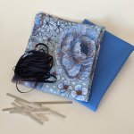SUSAlabim 10 Gesichtbedecker DIY Set Blumentraum blaubraun SUSAlabim 10 Gesichtbedecker DIY Set Blumentraum blaubraun