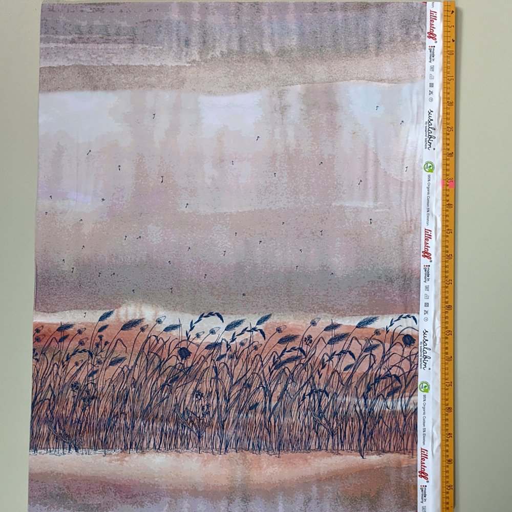 Bio Jersey Design Blumenwiese Aquarell 1Rapport - zum Schließen ins Bild klicken