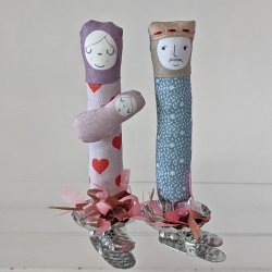 Klemmerle-Set Krippe mit 2 Figuren Nr. 34