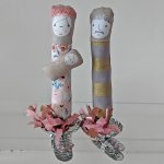Klemmerle-Set Krippe mit 2 Figuren Nr. 40