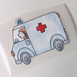 Bügelbild Nr.35 Krankenwagen