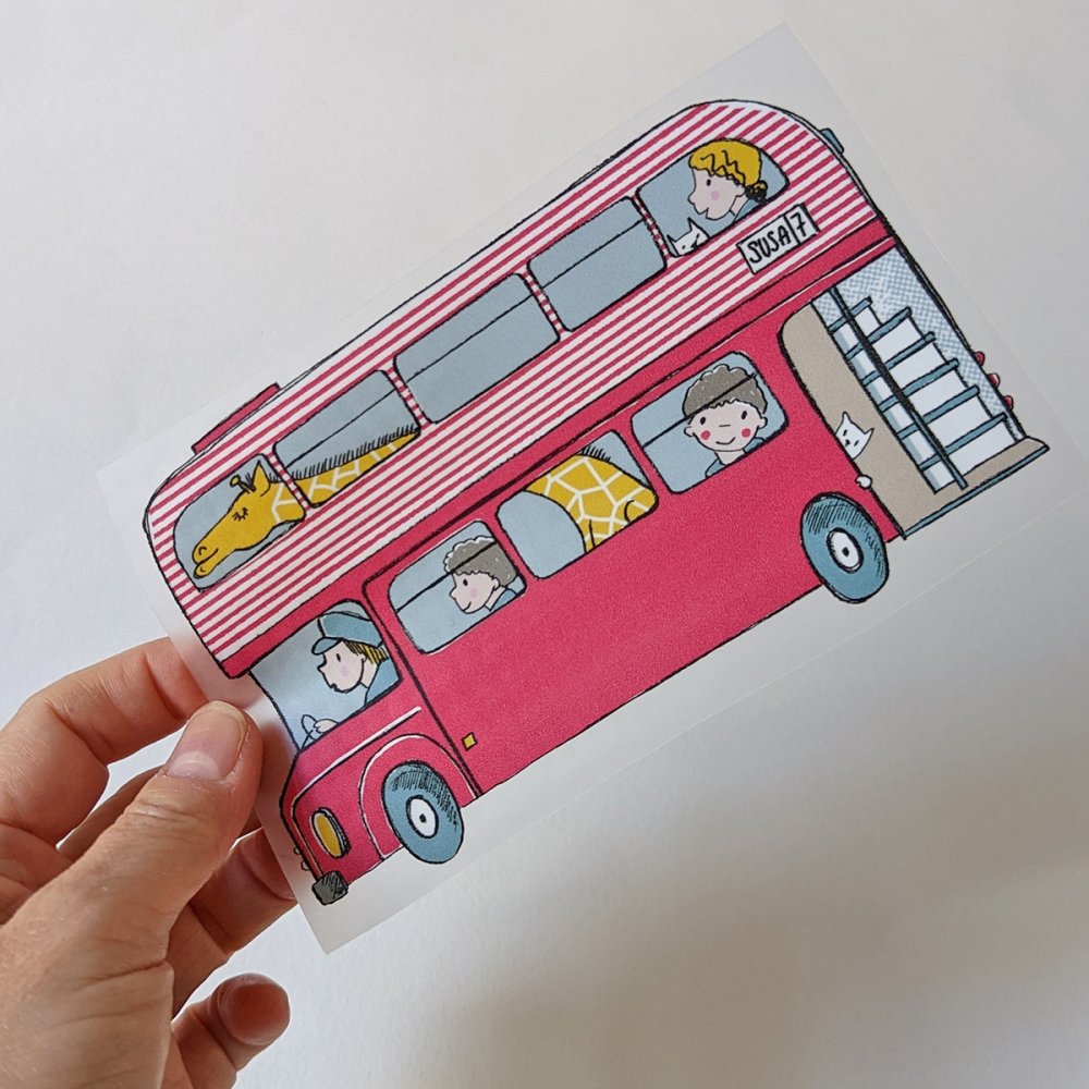Bügelbild Nr.51 großer Bus - zum Schließen ins Bild klicken