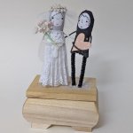 Brautpaar auf Holzkästchen Nr. 1