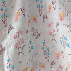 Bio Musselin SUSAlabims Blumenland Baumwolle 0,9m