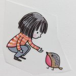 Bügelbild Nr.100 Vogelmädchen
