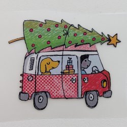 Bügelbild Nr.119 Weihnachtsauto