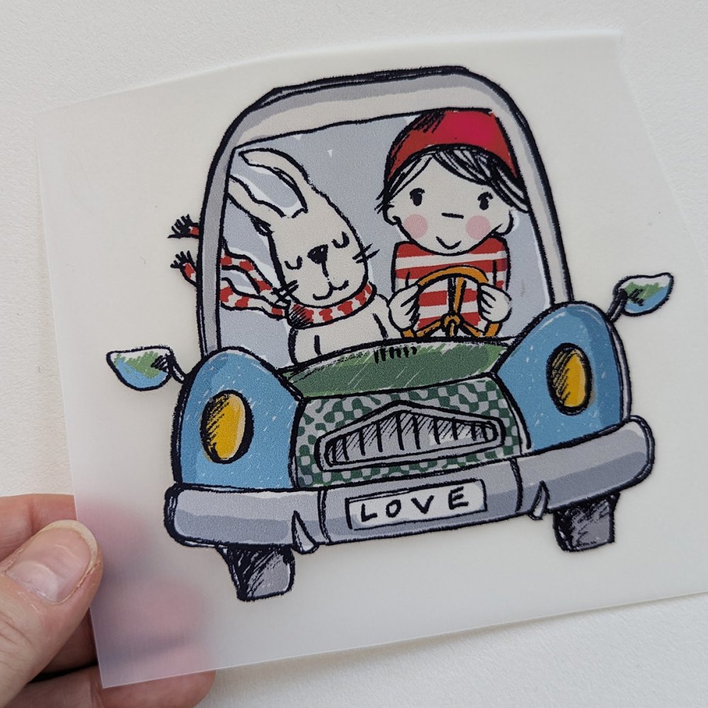 Bügelbild Nr.125 Weihnachtsauto groß - zum Schließen ins Bild klicken