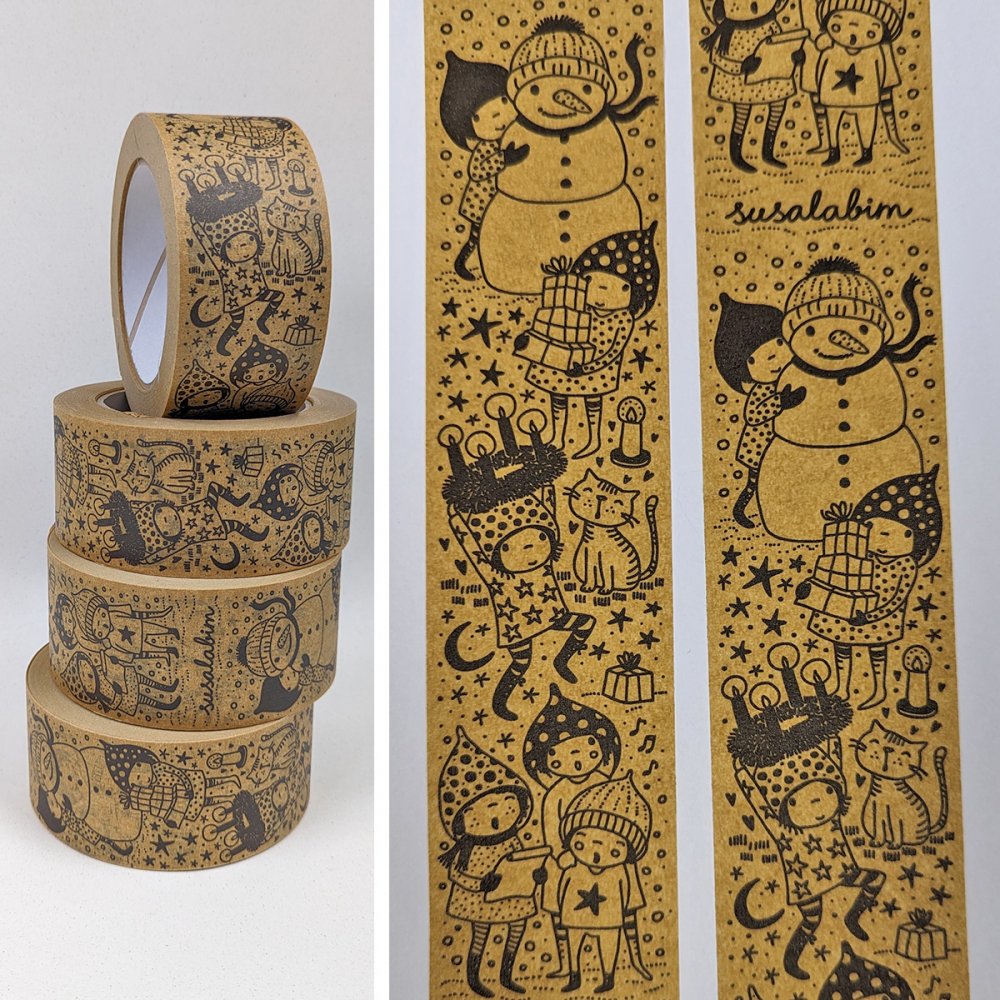 Klebeband "Susalabims Weihnachten Papier" 1 Rolle - zum Schließen ins Bild klicken