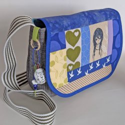 Unikat Tasche mit Klappe Nr. 43