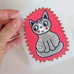 Bügelbild Nr.182 Katzenamulett