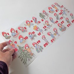 Bügelbild Nr.186 Adventskalenderbilder mit Zahlen