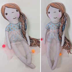 Nähset Puppe hellblau