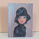 Frauenportrait Transfer auf Holz Nr.3