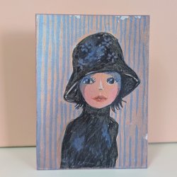 Frauenportrait Transfer auf Holz Nr.3