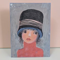 Frauenportrait Transfer auf Holz Nr.4