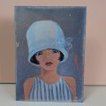 Frauenportrait Transfer auf Holz Nr.6
