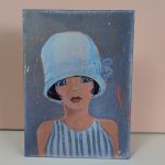 Frauenportrait Transfer auf Holz Nr.6