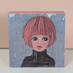 Frauenportrait Transfer auf Holz Nr.9