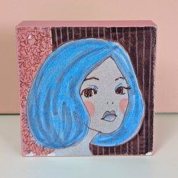 Frauenportrait Transfer auf Holz Nr.10