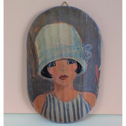 Frauenportrait Transfer auf Holz Nr.13