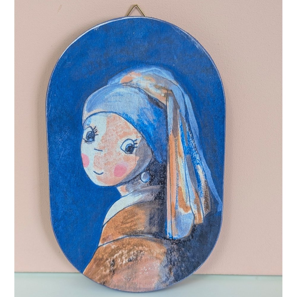 Frauenportrait Transfer auf Holz Nr.14 - zum Schließen ins Bild klicken