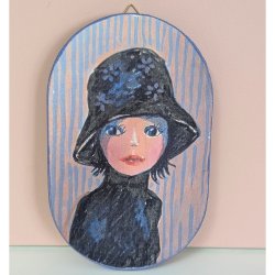 Frauenportrait Transfer auf Holz Nr.11