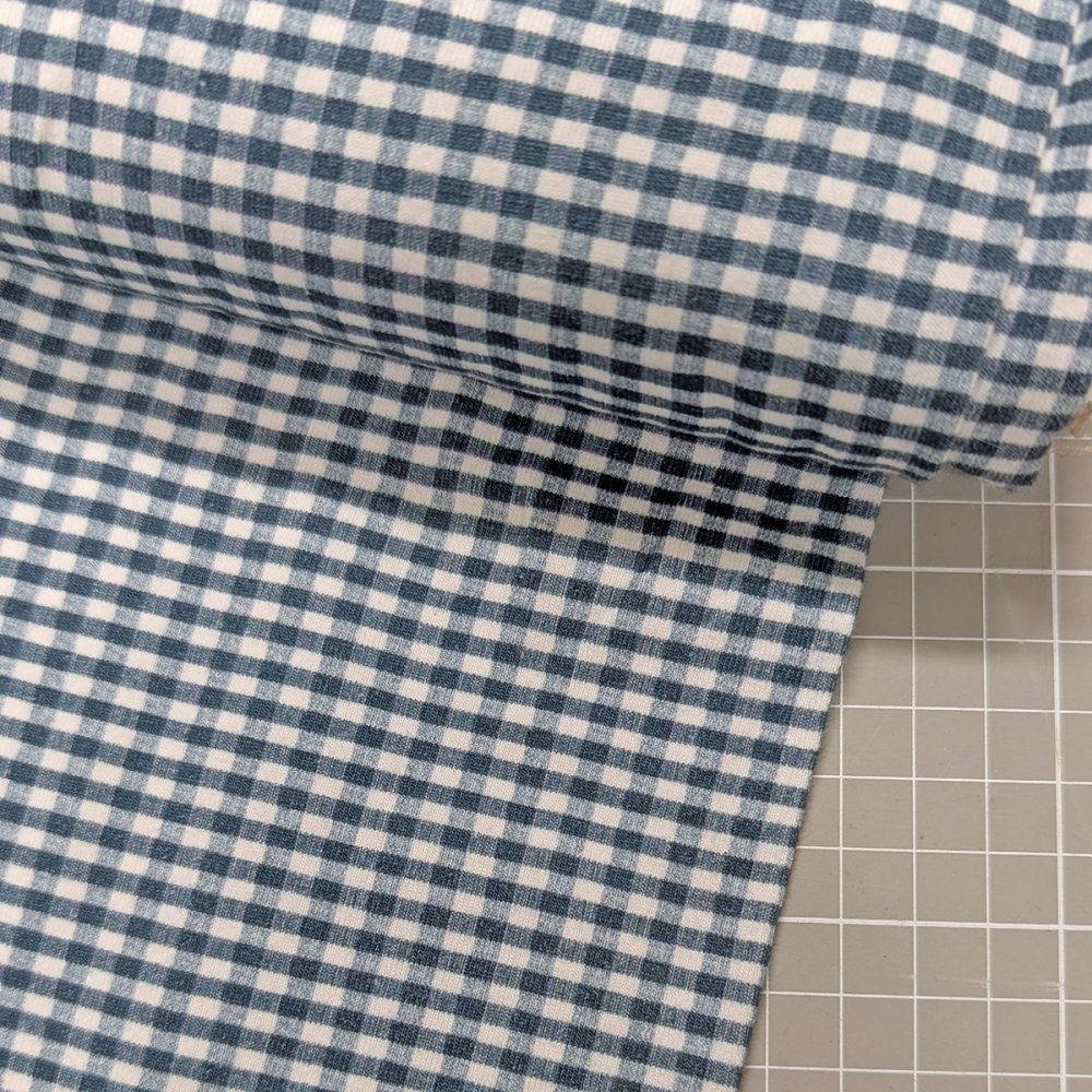 Jersey Design Pepita Marineweiß 1m - zum Schließen ins Bild klicken