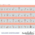 Webware SUSAlabims Adventskalender pastell blau Baumwolle 1Panel Webware SUSAlabims Adventskalender pastell blau Baumwolle 1Panel
