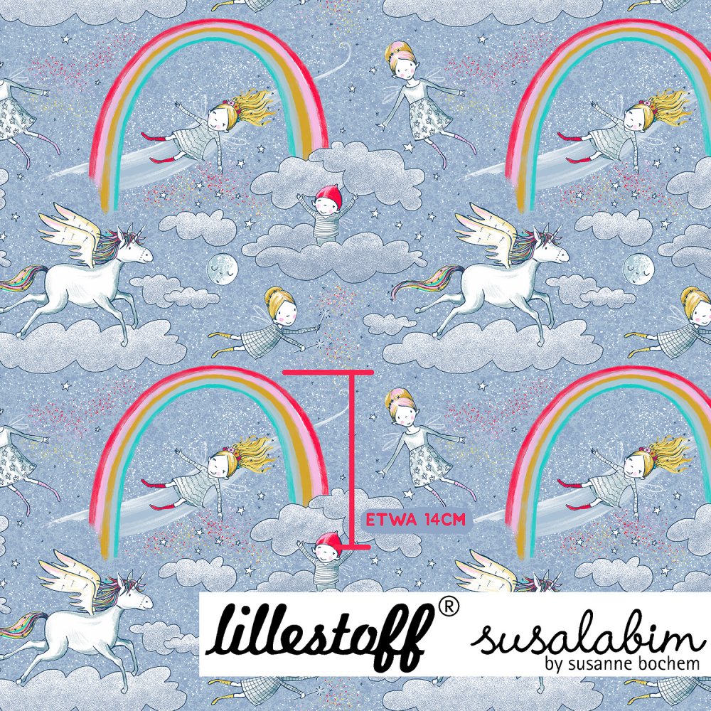 Bio Webware SUSAlabims Am Ende des Regenbogens Baumwolle 1m - zum Schließen ins Bild klicken