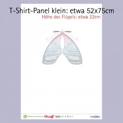 Bio Summersweat Design T-Shirt Panel Elfenflügel klein