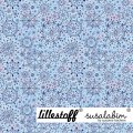 Bio Summersweat Design Susalabims Blumendoodle blau 1m
