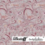 Bio Summersweat Design Susalabims fröhliches Gedoodle rosa 1m