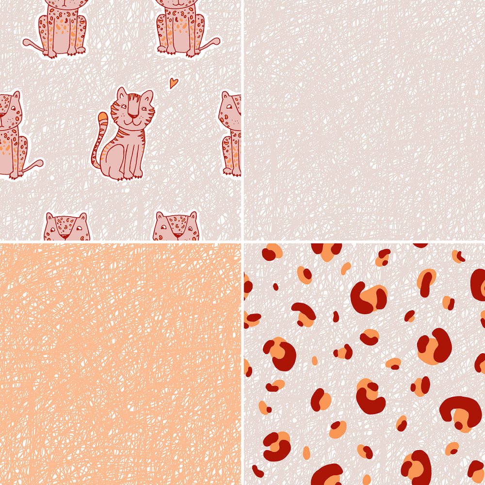 Bio Summersweat Design Susalabims Kritzel apricot 1m - zum Schließen ins Bild klicken