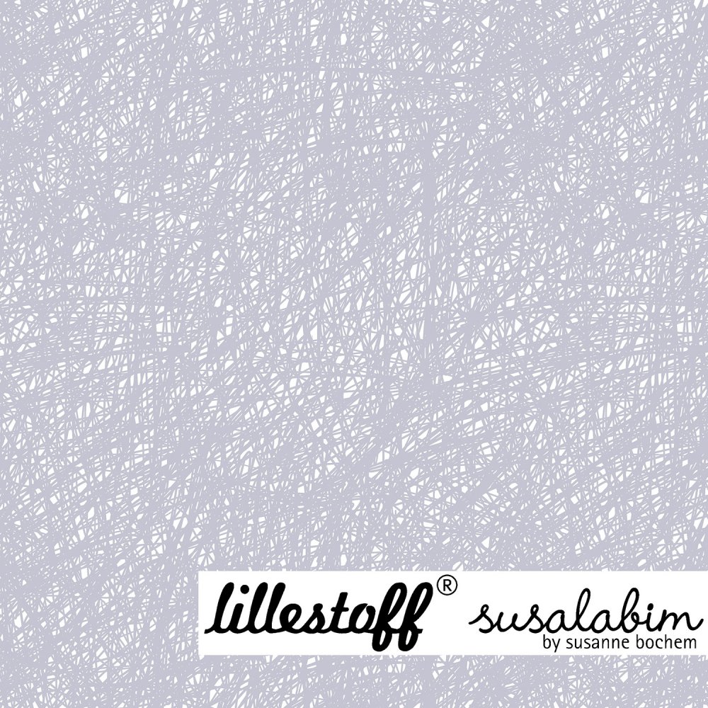Bio Jersey Design Susalabims Kritzel graublau 1m - zum Schließen ins Bild klicken