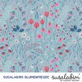 Bio Jersey Design Susalabims Blumenfreude rot 1m