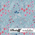 Bio Jersey Design Susalabims Blumenfreude rot 1m