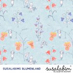 Bio Jersey Design Susalabims Blumenland blau 0,8m