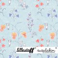 Bio Jersey Design Susalabims Blumenland blau 0,8m