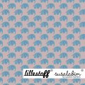 Bio Jersey Design Susalabims Elefant mini hellblaubeige 1m