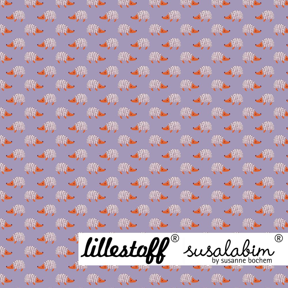 Bio Jersey Design Susalabims Igelchen lila 0,9m - zum Schließen ins Bild klicken