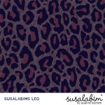 Bio Jersey Design Susalabim und Stoffonkel Leo aubergine 1m