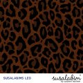 Bio Jersey Design Susalabim und Stoffonkel Leo dunkelbraun 1m