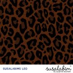 Bio Jersey Design Susalabim und Stoffonkel Leo dunkelbraun 1m